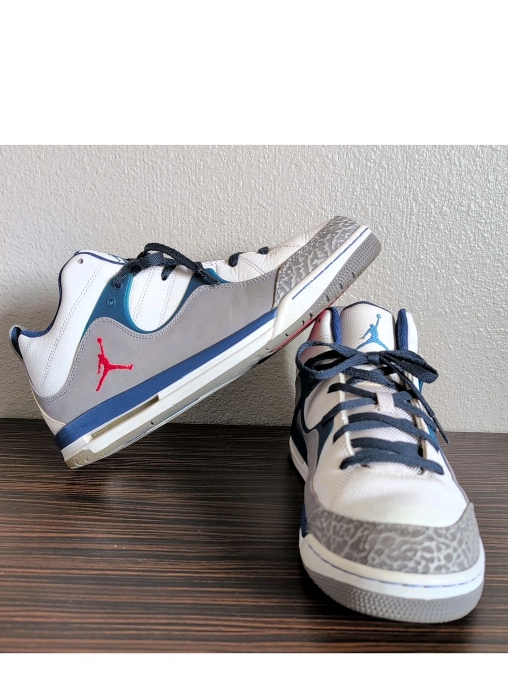 Jordan Flight TR 97 Shoes Mens 11.5 Blue Gray White Basketball Nike Air Sneakers